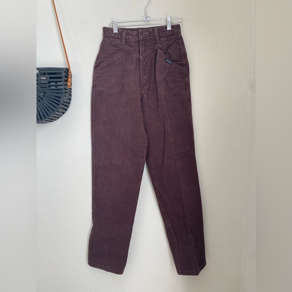 Vintage Rocky Mountain Rockies Brown Denim High Waist Jeans, Size 28/7